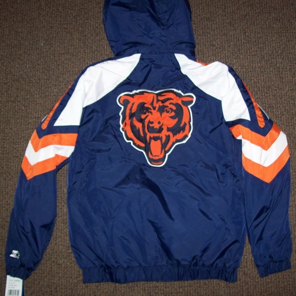 CHICAGO BEARS Starter PRO LINE Hooded Jacket 3X - Picture 8 of 8